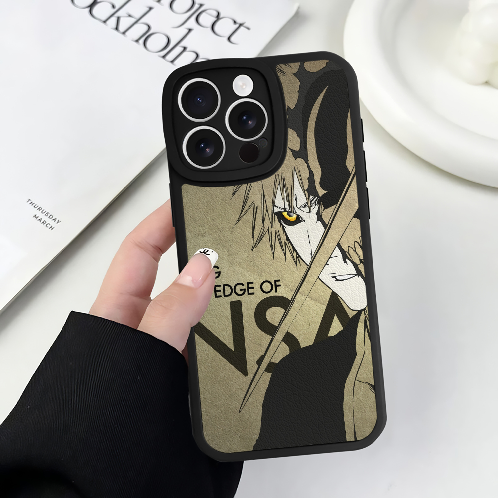 （画像用） ブリーチ BLEACH 【iPhone 16シリーズ対応】シリコンスマホケース（レザー調） 材質：シリコン